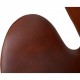 Arne Jacobsen vintage svane stol i patineret læder 1969