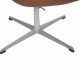 Arne Jacobsen Vintage Svane stol nybetrukket med valnød klassisk læder 1960'erne