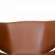 Arne Jacobsen Vintage Svane stol nybetrukket med valnød klassisk læder 1960'erne