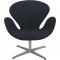 Arne Jacobsen Svane stol i sort Hallingdal stof 2006