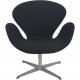 Arne Jacobsen Svane stol i sort Hallingdal stof 2006