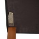 Børge Mogensen øreklapstol med skammel i mørke brunt læder 1990'erne