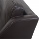 Børge Mogensen 2208 2.personers sofa i mørke brunt læder 1990'erne