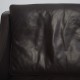 Børge Mogensen 2208 2.personers sofa i mørke brunt læder 1990'erne