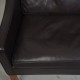 Børge Mogensen 2208 2.personers sofa i mørke brunt læder 1990'erne
