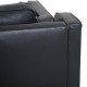 Børge Mogensen 2212 2.personers sofa i sort læder 1980'erne