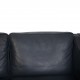 Børge Mogensen 2212 2.personers sofa i sort læder 1980'erne