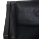 Børge Mogensen 2212 2.personers sofa i sort læder 1980'erne