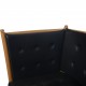 Børge Mogensen Tremmesofa i sort læder 1970'erne