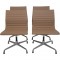 Sæt af 4 Charles Eames EA103 stole i beige læder 2019