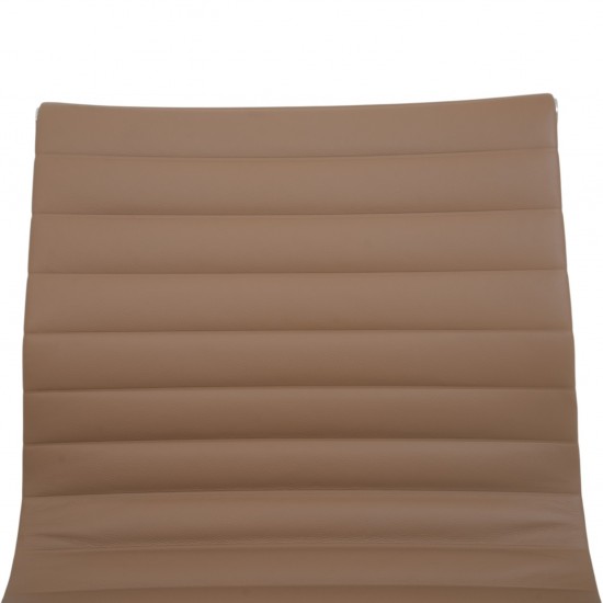 Sæt af 4 Charles Eames EA103 stole i beige læder 2019