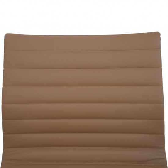 Sæt af 4 Charles Eames EA103 stole i beige læder 2019