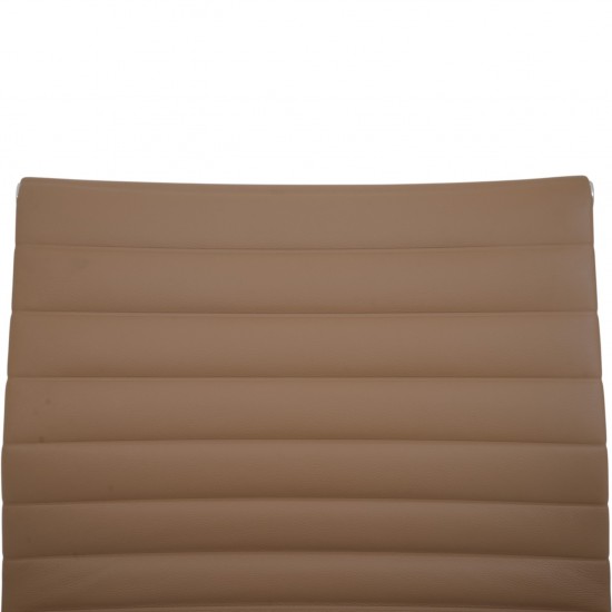 Sæt af 4 Charles Eames EA103 stole i beige læder 2019