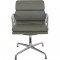 Charles Eames EA208 stol nybetrukket med grønt læder 2006
