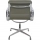 Charles Eames EA208 stol nybetrukket med grønt læder 2006