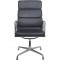 Charles Eames EA209 stol i sort læder 2006