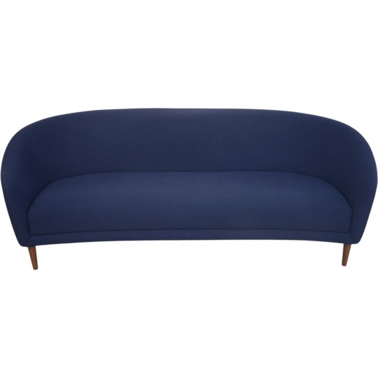 Finn Juhl Lillemor 3-personers sofa i blåt Hallingdal stof 2010'erne