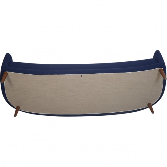Finn Juhl Lillemor 3-personers sofa i blåt Hallingdal stof 2010'erne