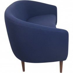 Finn Juhl Lillemor 3-personers sofa i blåt Hallingdal stof 2010'erne