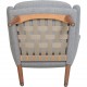 Hans Wegner Bamse stol betrukket med gråt Hallingdal 130 stof 1960'erne