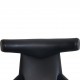Hans Wegner Ox chair med skammel i sort læder 2001