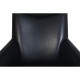 Hans Wegner Ox chair med skammel i sort læder 1990'erne