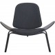 Hans Wegner CH07 Shell stol i gråt stof 2010'erne