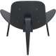 Hans Wegner CH07 Shell stol i gråt stof 2010'erne