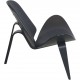 Hans Wegner CH07 Shell stol i gråt stof 2010'erne