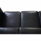 Le Corbusier LC2 3-personers sofa i sort læder 2000'erne