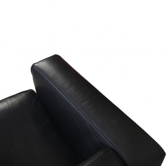 Le Corbusier LC2 3-personers sofa i sort læder 2000'erne