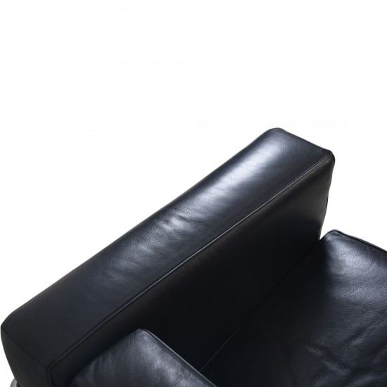 Le Corbusier LC2 3-personers sofa i sort læder 2000'erne