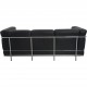 Le Corbusier LC2 3-personers sofa i sort læder 2000'erne