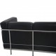 Le Corbusier LC2 3-personers sofa i sort læder 2000'erne
