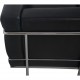 Le Corbusier LC2 3-personers sofa i sort læder 2000'erne