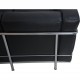 Le Corbusier LC2 3-personers sofa i sort læder 2000'erne