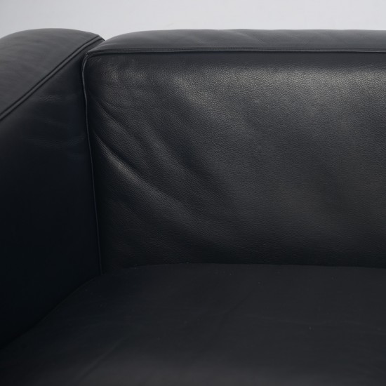 Le Corbusier LC2 3-personers sofa i sort læder 2000'erne