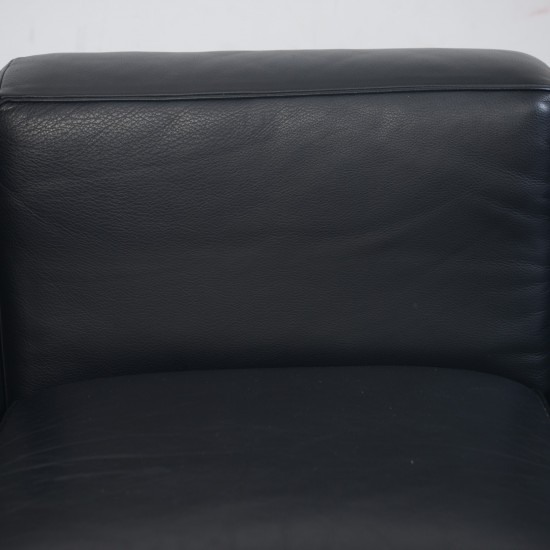 Le Corbusier LC2 3-personers sofa i sort læder 2000'erne