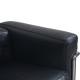 Le Corbusier LC2 3-personers sofa i sort læder 2000'erne