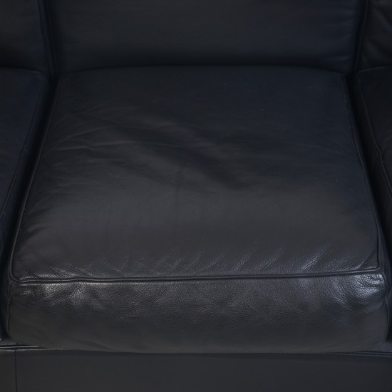 Le Corbusier LC2 3-personers sofa i sort læder 2000'erne
