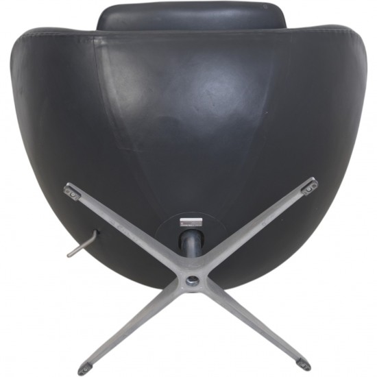 Arne Jacobsen Ægget stol i sort elegance læder 2017