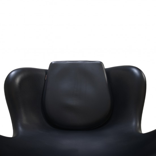 Arne Jacobsen Ægget stol i sort elegance læder 2017