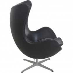 Arne Jacobsen Ægget stol i sort elegance læder 2017