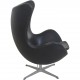 Arne Jacobsen Ægget stol i sort elegance læder 2017
