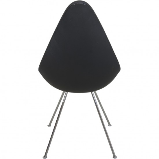 Arne Jacobsen Dråbe stol i sort Aura læder 2015