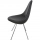 Arne Jacobsen Dråbe stol i sort Aura læder 2015