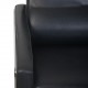Arne Jacobsen 3303 3.personers lufthavnssofa i sort læder 1987