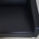 Arne Jacobsen 3303 3.personers lufthavnssofa i sort læder 1987