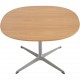 Arne Jacobsen super Ellipse sofabord af eg Ø75 Cm 2016