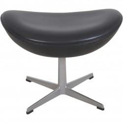 Arne Jacobsen Ægget skammel i sort elegance læder 2017